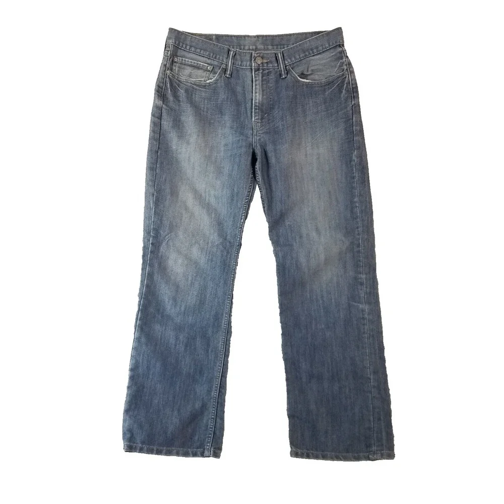 Levi's 514 jeans men's 34x30 regular fit straight blue denim pants retro